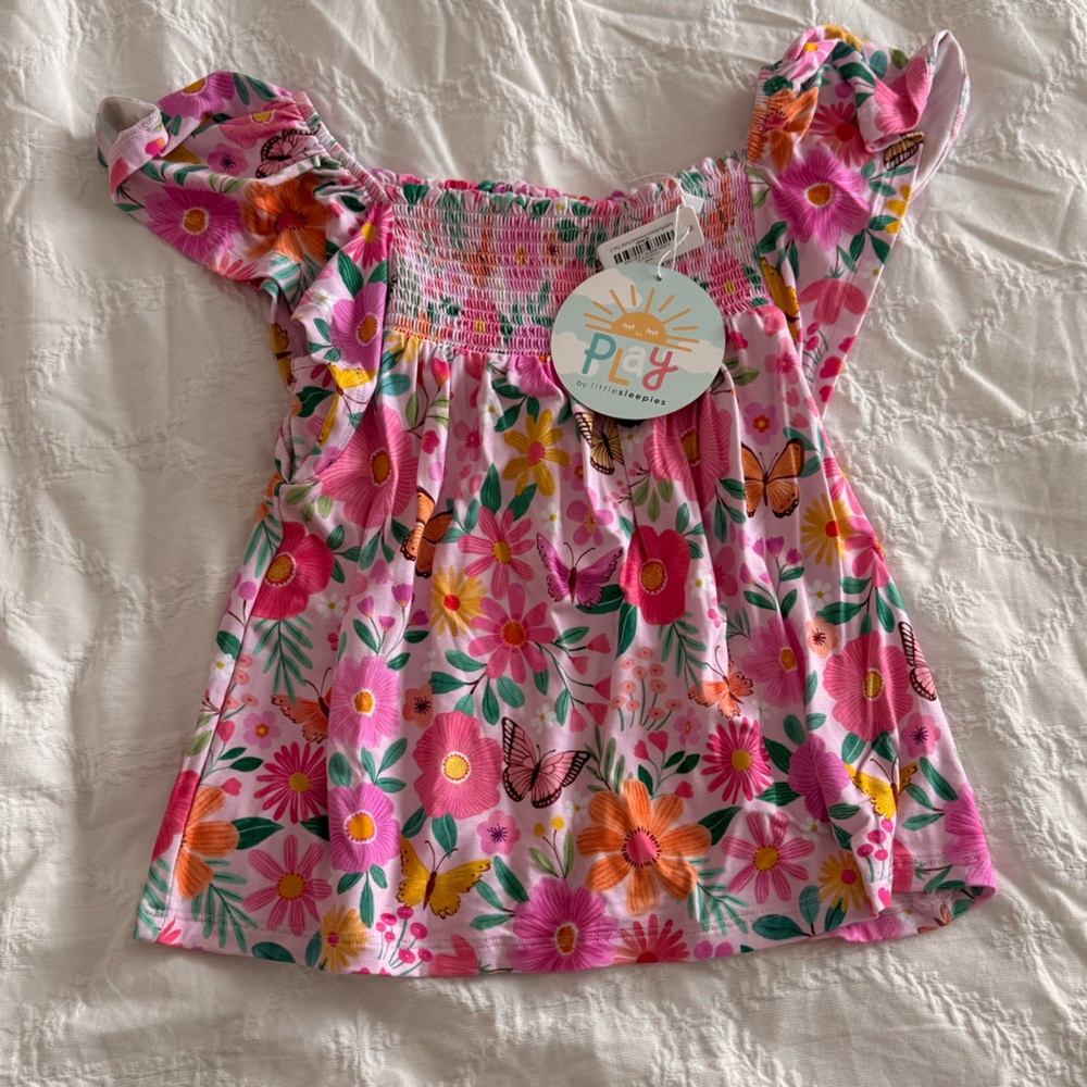 Little Sleepies Pink Floral Baby Outfit